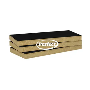 Environmentally Friendly Waterproof Mineral Wool Board With Black Glass Fiber Tissue