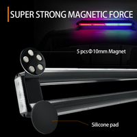 Luz de Advertencia LED Estroboscópica de Seguridad de Emergencia COB Ámbar con Montaje Magnético para Autos, Camiones y Remolques, Haz Combinado