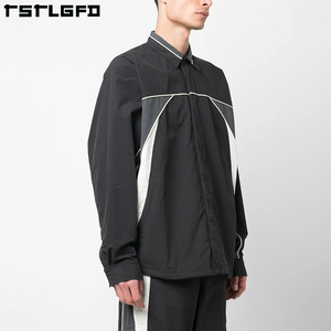 Survêtements personnalisés imprimés grande taille, ensemble veste et pantalon <span class=keywords><strong>parachute</strong></span> unisexe en polyester et nylon, color block, durable et surdimensionné - Product Image 5