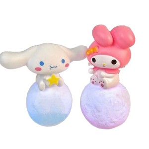Luz nocturna de dibujos animados, Led, blanco cálido, funciona con pilas, Control táctil para niños, regalo de fiesta, juguete pequeño con forma de conejo, Material de PVC - Product Image 5