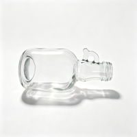 Bouteille en verre transparente avec poignée, col fileté, vide, pour spiritueux (Whisky, Brandy, Vin de fruits), personnalisable avec logo, OEM, approvisionnement en gros