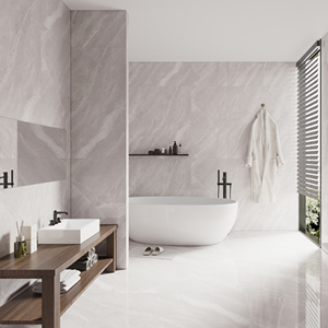 Stock envío rápido casa blanco 120x60 porcelana gris pulido mármol esmaltado aspecto losa baldosas de porcelana - Product Image 1