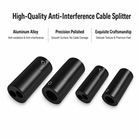 Répartiteur de câble de haut-parleur en alliage d'aluminium YIVO, câble audio en Y avec fiches banane, tube de gestion de câbles de haut-parleur audiophile DIY