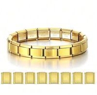 Bracelet à maillons classiques italiens en acier inoxydable poli miroir Gaovo 9 mm, chaîne de 18 cm pour hommes et femmes, usage quotidien