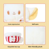 Série Souris Tasse à Thé Amusante, Peluche Souris Popcorn, Poupée Coussin, Cadeau d'Anniversaire Unisexe, Polyester Coton PP