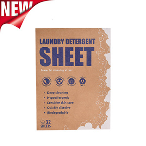 Personas no tóxicas Lavado seguro Suministros de viaje Eco Earth Friendly Clean Breeze Fresh Lino Scent Hojas de detergente para ropa - Product Image 1