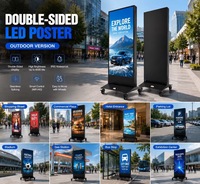 Pantalla LED para Exteriores de Doble Cara, 640*1920mm, Pantalla LED Impermeable, Cartel Digital Publicitario, Señalización, Video Wall