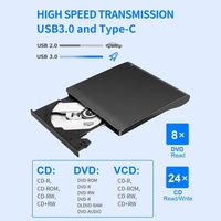 Lecteur-graveur de Blu-ray 3D haute vitesse en gros, graveur externe de Blu-ray pour PC, lecteur de Blu-ray 4K, graveur de disques Blu-ray
