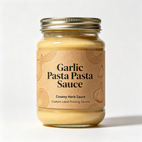 Etiquetas para Frascos de Salsa de Ajo Haoxuan, Papel de Arte con Acabado Mate, Adhesivos para Soluciones de Empaquetado de Alimentos