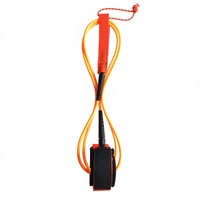Équipement de surf double longboard avec laisse de surf pivotante pour planche droite, attache de cheville, accessoire d'outil de surf pour jeux aquatiques