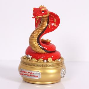 Декоративные сувениры из смолы «Зодиак: Змея» от Baicai – ручная работа, идеальный подарок для бизнеса, украшение для дома и магазина, настольный декор - Product Image 5