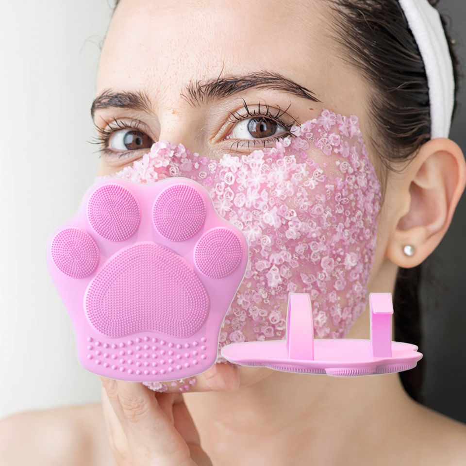 Fresh Look at New Cat Claw Silicone Face Wash Brush Soft Hair Brush