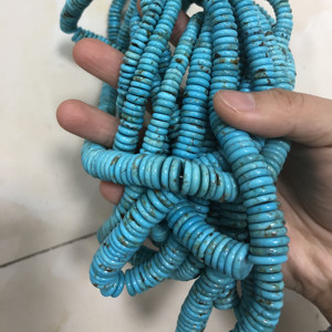 ลูกปัดกลมแบนเทอร์ควอยซ์,ลูกปัดสไตล์แอฟริกัน Heishi สำหรับทำเครื่องประดับกำไลสายรุ้ง Ne - Product Image 1
