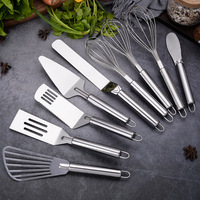 Ensemble de 8 ustensiles de cuisine en acier inoxydable, outils de pâtisserie, spatule de cuisson en métal, spatule à poisson, fouet, spatule à gâteau, gadgets de cuisine