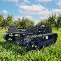Tondeuse robot chenillée multifonction haute puissance pour l'aménagement paysager et forestier, la taille, le désherbage agricole, télécommandée