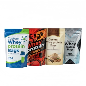 Emballage personnalisé pour poudre protéinée, sachet en aluminium anti-humidité, qualité alimentaire, 1 lb, 2 lb, faible MOQ, OEM pour la nutrition sportive - Product Image 1