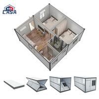 Module de bureau conteneurisé de luxe préfabriqué pliable de 20 pieds en acier, petit et compact, direct