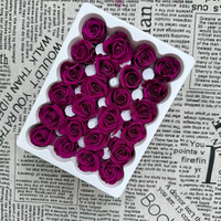 Graad B 1-2 cm Ge conserveerde roosknoppen Mini Eeuwige Roos Kopjes 24 stuks Bloem DIY Materiaal Voor Bruiloft Huis Valentijnsdag Decoratie