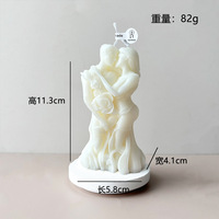 Bougie parfumée personnalisée de luxe en forme de couple, vente en gros, bougie romantique pour mariage, cadeau et décoration intérieure