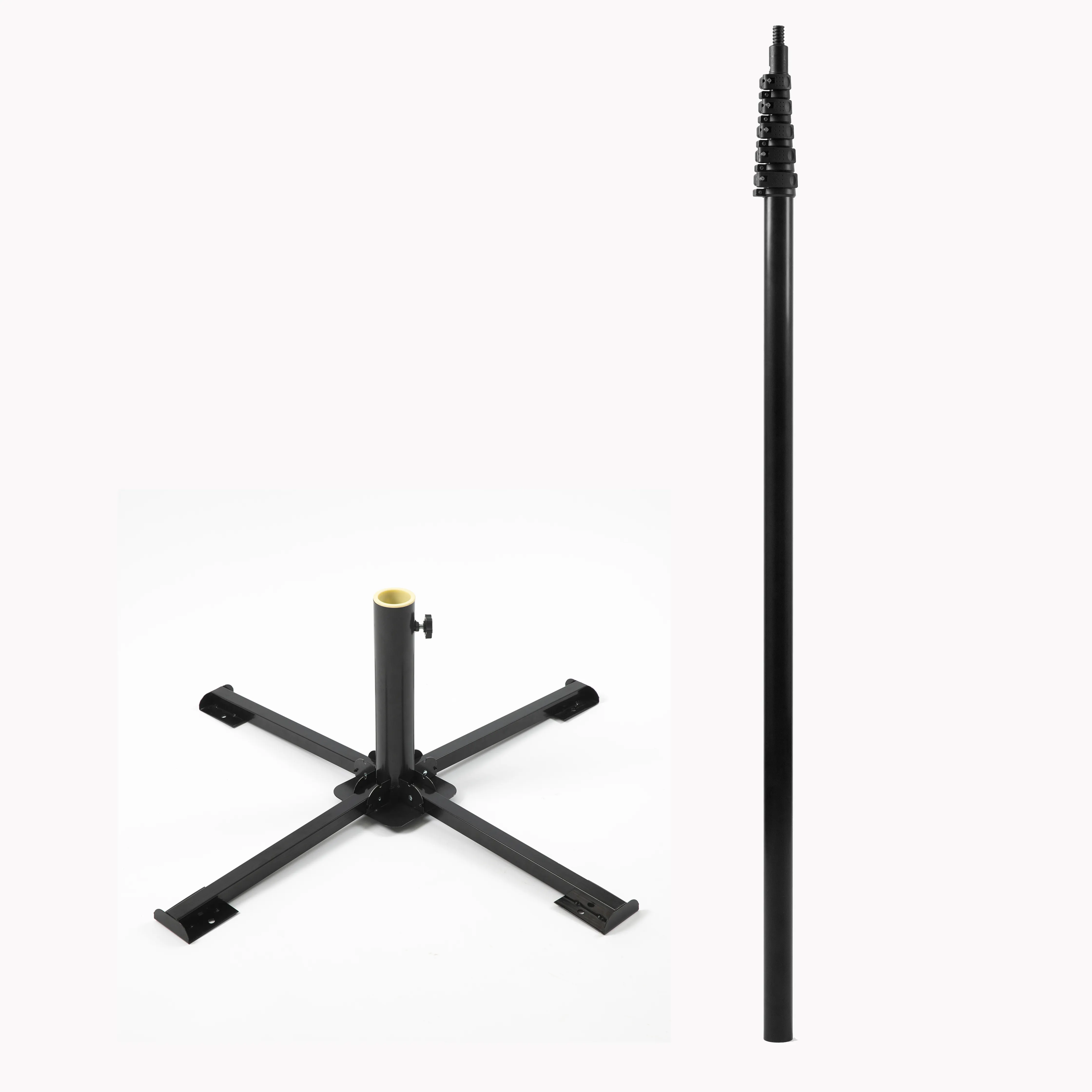 Multifunctional 7.6m Telescoping Antenna tripod Pole aluminum telescopic pole with base for supporting singal booster