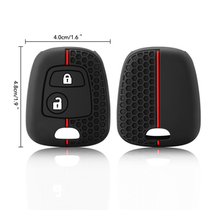 Cover chiave a 2 pulsanti in Silicone per Peugeot 106 107 206 307 207 per Citroen <span class=keywords><strong>C1</strong></span> C2 C3 C4 XSARA PICASSO per Toyota <span class=keywords><strong>AYGO</strong></span>-ricambi Auto Pro - Product Image 6