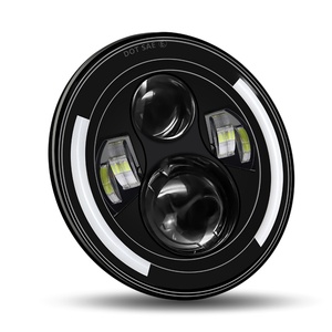 Promotion : Phares de moto à LED 7 pouces avec système d'éclairage automatique Angel Eye et clignotants ambre - Product Image 3