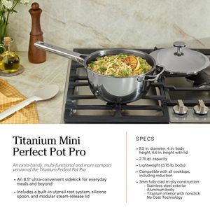 <span class=keywords><strong>Ensemble</strong></span> de casseroles en titane et acier inoxydable tri-couches, compatible avec les fours, les plaques à <span class=keywords><strong>induction</strong></span> et les cuisinières jusqu'à 1000 ° F - Product Image 6