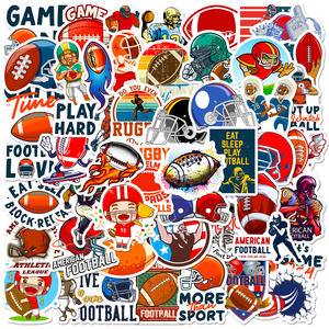 50 Stück <span class=keywords><strong>NFL</strong></span> Football Bowl Gestanzte Aufkleber Sport-Vinyl-Aufkleber Wiederverwendbare Wasserfeste <span class=keywords><strong>Sticker</strong></span>-Packung - Product Image 2
