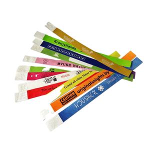 Bracelets personnalisés pour événements, couleur personnalisée, logo imprimé, gaufrage, imperméables, en papier Tyvek, cadeaux promotionnels originaux - Product Image 1