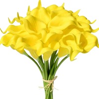 Haute qualité authentique Tactile Calla Lily Style moderne multicolore PU fleur artificielle à la main adapté aux mariées de mariage