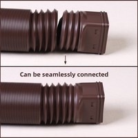 Tuyau de drainage télescopique pour eaux pluviales, extérieur, en polyéthylène haute densité, flexible, pour périmètre de villa, toit de bâtiment DSG18