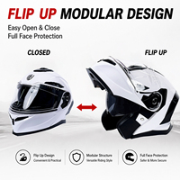 Casque de moto modulable certifié DOT YM en promotion, casques intelligents LED ABS pour vélos électriques tout-terrain, vente en gros