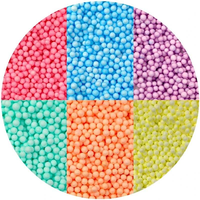 Manik-manik Busa Polistirena Warna Pastel Terlaris dari Produsen, Ukuran Dua hingga Empat mm, untuk Pembuatan Slime, Permainan Sensorik, dan Kerajinan