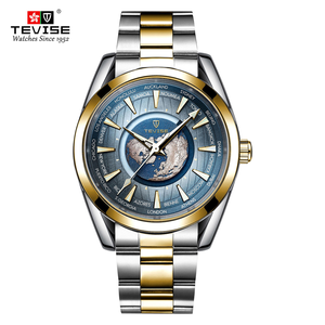 นาฬิกาข้อมือ TEVISE 795 ระบบควอตซ์ สายสแตนเลส สำหรับผู้ชาย พร้อมเข็มเรืองแสง หน้าปัดลายแผนที่ นาฬิกาธุรกิจสำหรับผู้ชาย Reloj Montre - Product Image 6