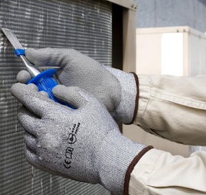 عالية الأداء مكافحة قطع مستوى 5 HPPE مع رمادي بو المغلفة قفازات السلامة حماية اليد - Product Image 2