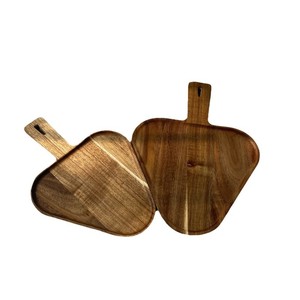 Acacia Wood Serving <b>Tray</b> Large And <b>Small</b> Size For Snacks Fruit Tea Hotel Coffee - Product Image 5