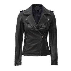 Veste pour femme en cuir matelassé avec logo personnalisé de haute qualité motif respirant et solide pour l'hiver - Product Image 2