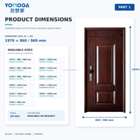 Puerta de Seguridad de Acero Inoxidable China con Estructura Antirrobo para Villas, Hoteles y Escuelas
