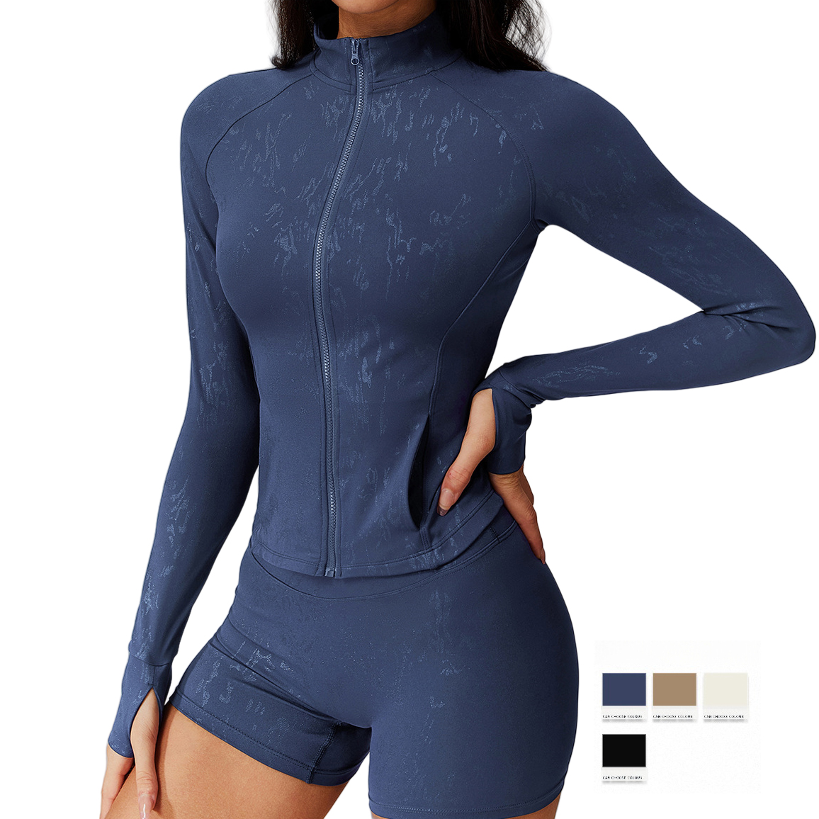 Cloud Feeling Women's Slim Fit Full Zip up Yoga Gym Fitness Long Sleeve Yoga Top for Woman Gym Wear Workout Zipper Jacket