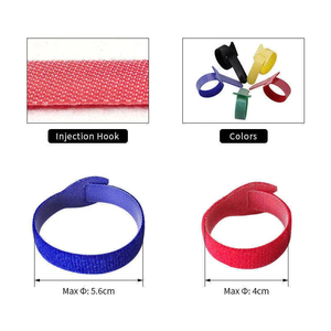 Customized Nylon <strong>Hook</strong> <strong>and</strong> <strong>Loop</strong> Cable Ties Back to Back Tie Velcroes Self-adhesive Double-sided Tape Velcroes Tape - Product Image 2