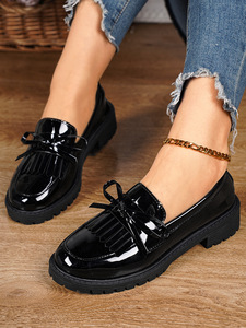 Mocasines de Tallas Grandes 36-43 de <span class=keywords><strong>Charol</strong></span> con Lazo Estilo Mary Jane <span class=keywords><strong>Zapatos</strong></span> Casuales para Mujer - Product Image 4