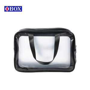 Sac de toilette pour femme Obox, noir, rectangulaire, avec poignée souple, imperméable, sac de voyage, grande capacité, sac de rangement, usage quotidien - Product Image 5