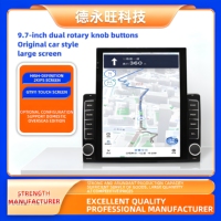 Système de navigation automobile DeYongwang 9,7 pouces avec prise en charge CarPlay, double bouton rotatif, écran vertical Android, lecteur multimédia pour voiture