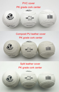 Palla da softball bianca da 12 pollici SB-120I, codice articolo 0222, attrezzatura da allenamento più venduta, softball personalizzabile con logo e nucleo PK. - Product Image 5