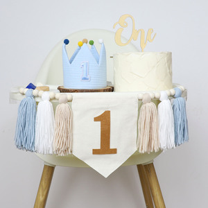 Set de Decoración para Fiesta de Primer Cumpleaños con Banderín de Borlas, Decoración para Fiesta de Primer Cumpleaños de Niño o Niña, Gorros de <span class=keywords><strong>Cono</strong></span>, Decoraciones para Fiesta de Cumpleaños - Product Image 4