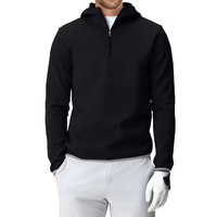 Sweat à capuche zippé OEM personnalisé avec logo, épais, uni, teint, coupe-vent, pour homme, idéal pour le golf et l'automne