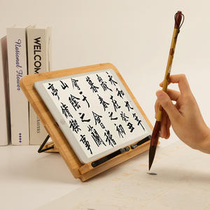 Support de lecture en bambou Samexi, monocouche, réglable, pour la pratique de la calligraphie, couleur naturelle, étagère de présentation en bambou Nan - Product Image 5
