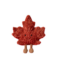 Poupée en peluche super douce Feuille d'érable exclusive au Canada avec rembourrage en coton PP – Cadeau d'automne mignon et réconfortant pour bébés