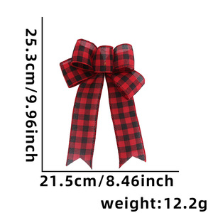 Décorations de Noël : Grands nœuds en ruban de velours rouge de 10 et 12 pouces avec fil métallique pour sapin de Noël, couronne, cadeau, fêtes, vente en gros - Product Image 5