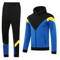 Ensemble de survêtement de sport d'hiver pour homme adulte de haute qualité Soccer Max Pro, en polyester/coton, veste et pantalon épais, respirant et résistant